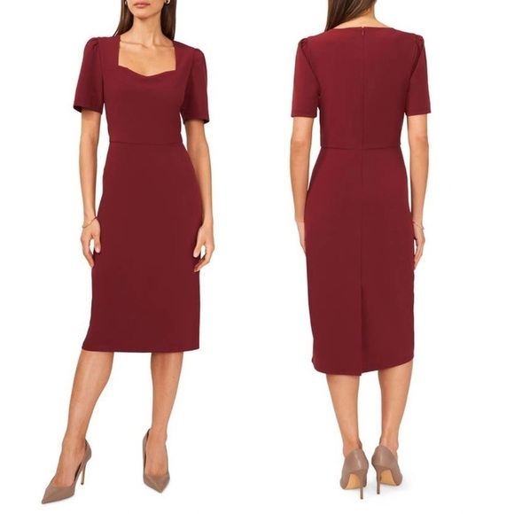Halogen Dresses & Skirts - Halogen Burgundy Midi Dress